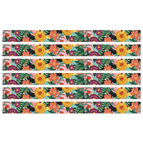 Carson Grow Together Floral Garden Straight Borders, 36 Feet Per Pack, 6 Packs CD-108492-6