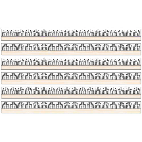 Happily Creatively Inspired Rainbows Straight Borders, 36 Feet Per Pack, 6 Packs CD-108502-6