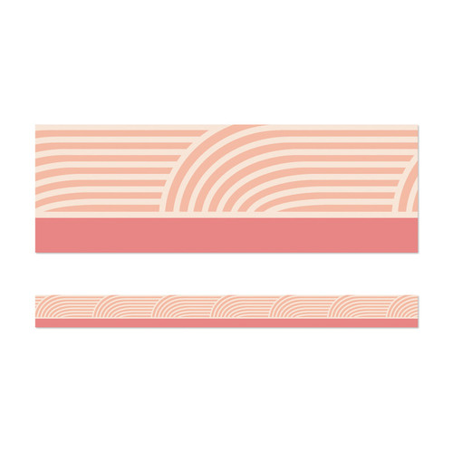 Carson True To You Coral Wave Straight Bulletin Board Borders, 36 Feet CD-108524