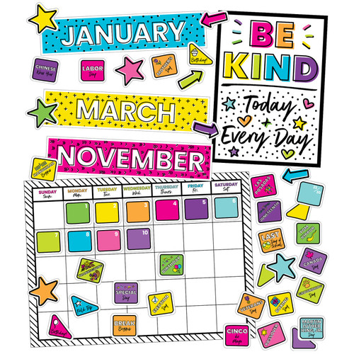 Carson Kind Vibes Calendar Bulletin Board Set CD-110522