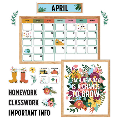 Carson Grow Together Calendar Bulletin Board Set CD-110565