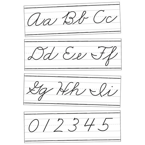 Carson Farmhouse Alphabet Line: Cursive Bulletin Board Set CD-110574