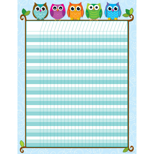 Carson Colorful Owls Incentive Chart CD-114197