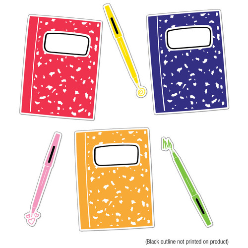 Carson Notebooks And Pens Cut-Outs, Pack Of 36 CD-120632