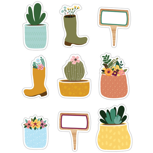 Carson Grow Together Boots, Pots, And Garden Signs Cut-Outs, Pack Of 36 CD-120643