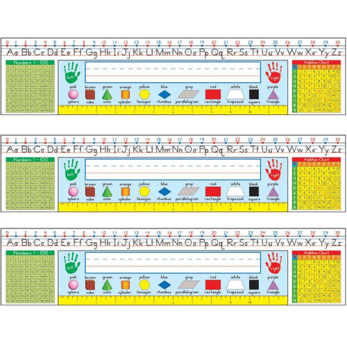 Carson Traditional Manuscript Nameplates, Grade 1-3, 36 Per Pack, 3 Packs CD-124001-3