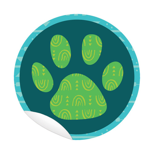 Carson Paw Print 5" Floor Decals Sticker Pack, 10 Pieces CD-168305