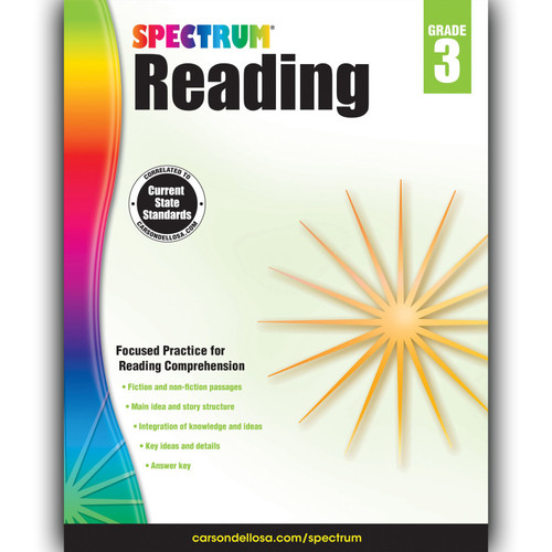Spectrum Reading Workbook, Grade 3, Paperback CD-704581