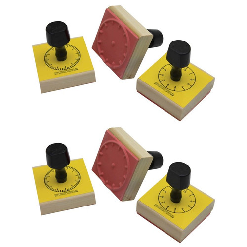 Ready Clock Stamp Set, 3 Per Set, 2 Sets CE-099-2