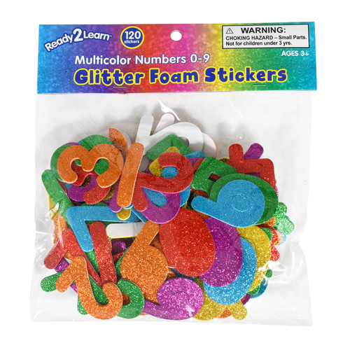 Ready Glitter Foam Stickers - Numbers - Multicolor - Pack Of 120 CE-10099