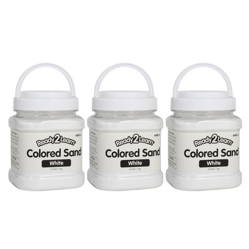 Ready Colored Sand - White - 2.2 Lb. Jar - Pack Of 3 CE-10110-3