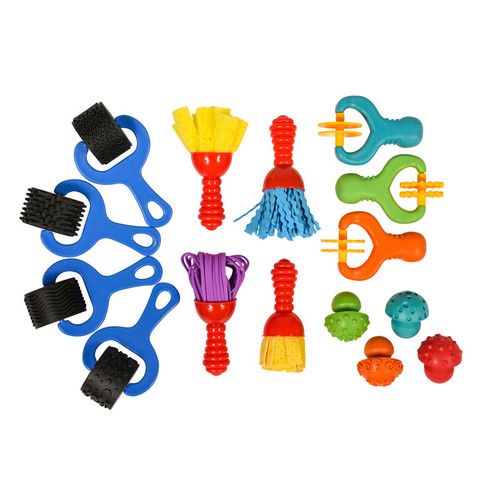 Ready Squish 'N' Roll Paint & Dough Tools, Set Of 15 CE-10367