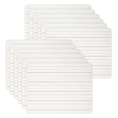 Charles Dry Erase Lap Board, 1-Sided Lined, 9" X 12", Pack Of 12 CHL35115-12