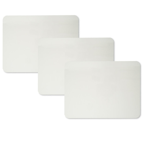 Charles Magnetic Dry Erase Board, Two Sided, Plain/Plain, 9" X 12", Pack Of 3 CHL35130-3