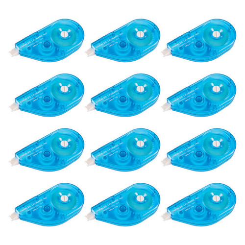 Charles White Paper Correction Tape, Blue Case, Pack Of 12 CHL72394-12