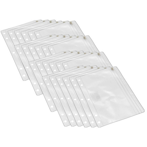 Charles Clear Vinyl Pencil Pouch With Zip-Lock Closure, Pack Of 24 CHL76370-24