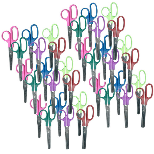 Charles Children'S 5" Scissors, Blunt Tip, Assorted Colors, Pack Of 36 CHL77510-36