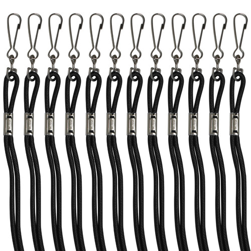 Champion Lanyards, Black, Pack Of 12 CHS126BK