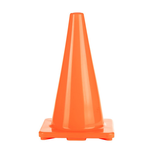 Champion Hi-Visibility Flexible Vinyl Cone, Weighted, Orange, 18" Length CHSC18OR