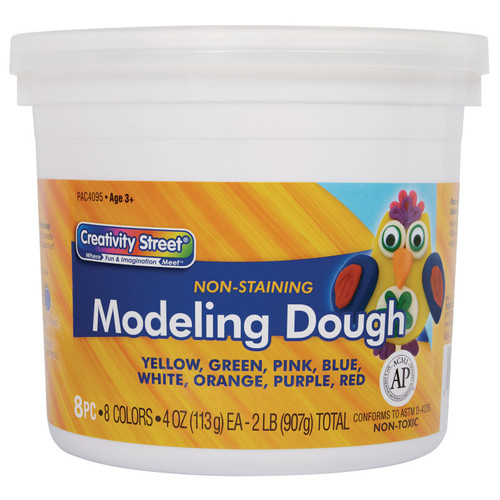 Creativity Modeling Dough, 8 Assorted Colors, 4 Oz. Per Piece, 8 Pieces CK-4095