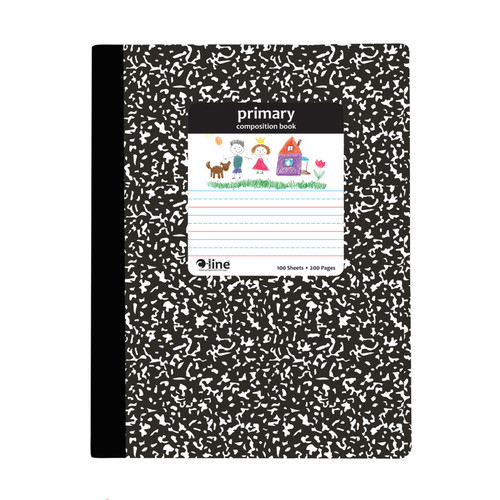 C-Line Composition Notebook, Primary Ruled, Black Marble CLI22020