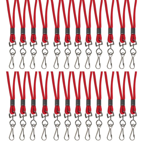 C-Line Standard Lanyard, Red, Swivel Hook, Pack Of 24 CLI89314-24