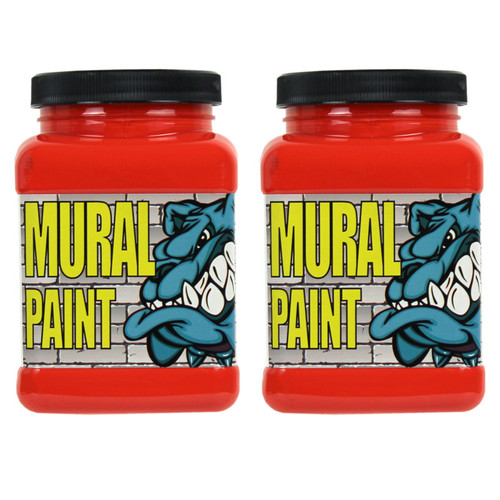 Chroma Mural Paint, Pint, Fury (Orange), Pack Of 2 CRM2452-2