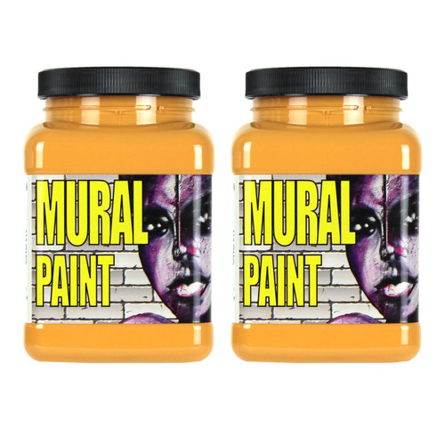 Chroma Mural Paint, Pint, Nacho (Yellow Orange), Pack Of 2 CRM2504-2