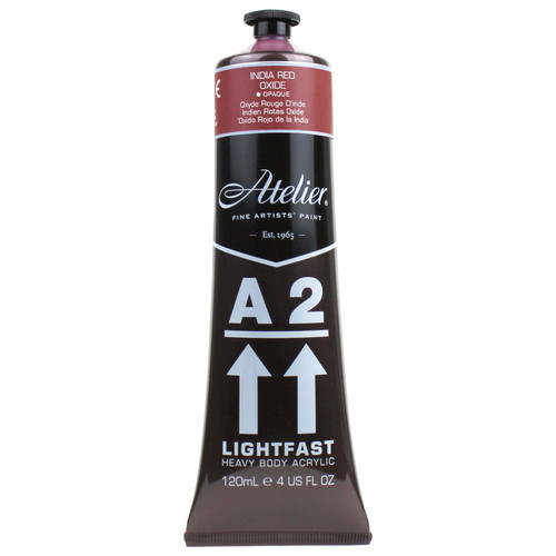 Atelier A2 Heavy Body Lightfast Artist Acrylic, 4 Oz., India Red Oxide CRM774