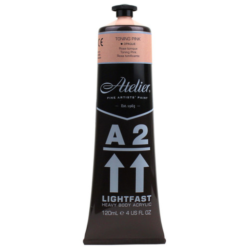 Atelier A2 Heavy Body Lightfast Artist Acrylic, 4 Oz., Toning Pink CRM778