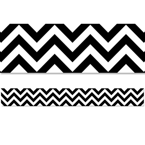 Creative Black Chevron Ez Border, 48 Feet CTP10469