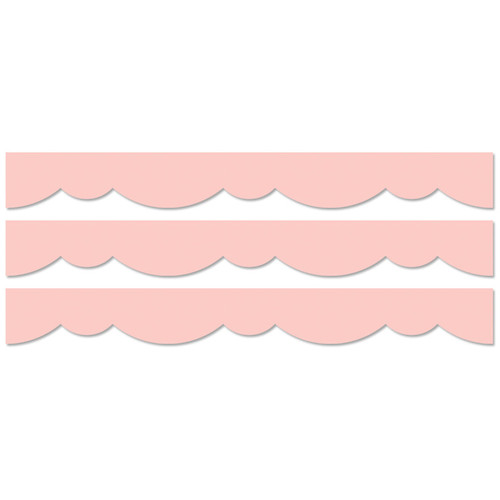 Creative Blush Stylish Scallops Ez Border, 48 Feet Per Pack, 3 Packs CTP10527-3