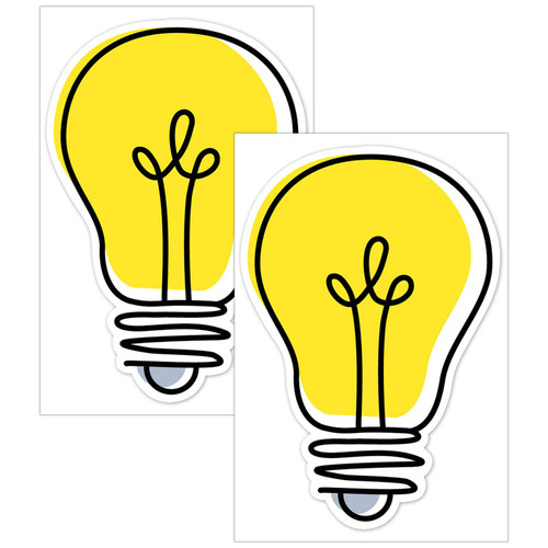 Creative Core Décor Doodle Lightbulb 6" Designer Cut-Outs, 36 Per Pack, 2 Packs CTP10591-2