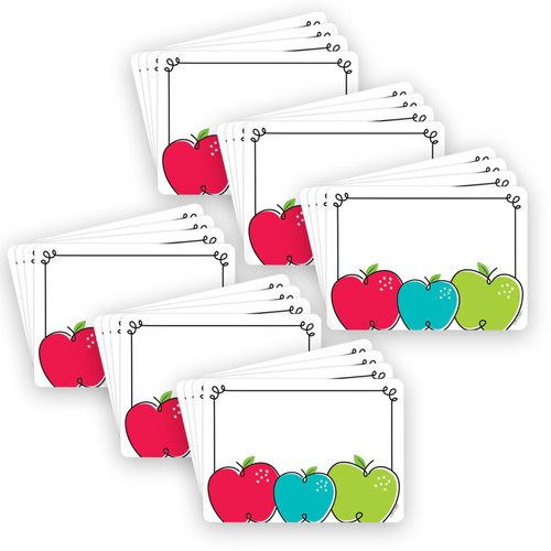 Creative Doodle Apples Labels, 3-1/2" X 2-1/2", 36 Per Pack, 6 Packs CTP10618-6