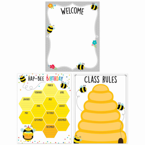 Creative Busy Bees Classroom Essentials 3-Chart Pack CTP10824