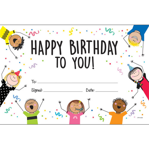 Creative Stick Kids Happy Birthday Awards, Pack Of 30 CTP10861