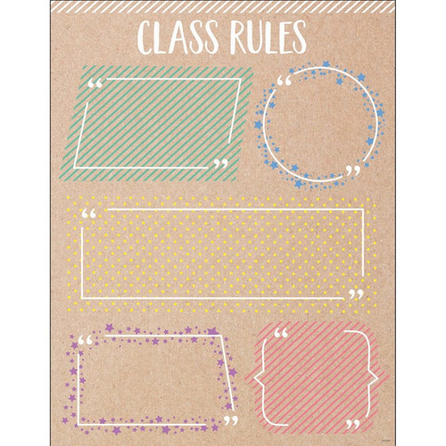 Creative Krafty Pop Class Rules Chart CTP10896