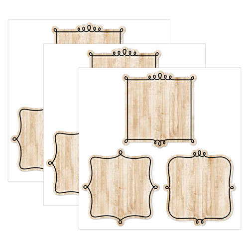 Creative Core Decor Loop-De-Loop On Wood 6" Designer Cut-Outs, 36 Per Pack, 3 Packs CTP10928-3