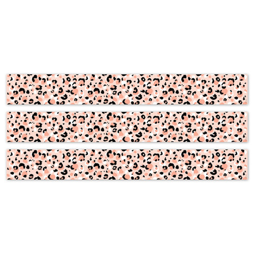 Creative Jungle Friends Blush Leopard Ez Border, 48 Feet Per Pack, 3 Packs CTP10985-3