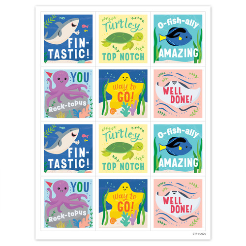 Creative Sea Friends Reward Stickers, Pack Of 60 CTP11019