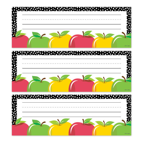 Creative Apple Time Name Plates, 36 Per Pack, 3 Packs CTP11029-3