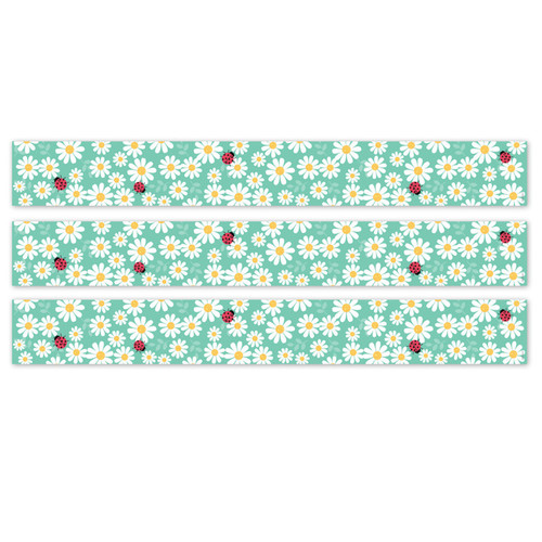 Creative Core Decor Daisy Bug Ez Border, Bulletin Board Border, 48 Feet Per Pack, 3 Packs CTP11047-3