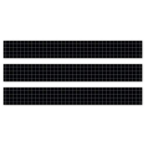 Creative Core Decor Window Pane On Black Ez Border, Bulletin Board Border, 48 Feet Per Pack, 3 Packs CTP11069-3