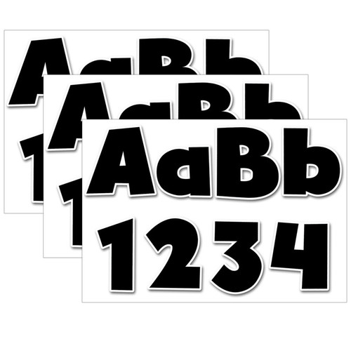 Creative Bold Black 4" Designer Letters, 199 Per Pack, 3 Packs CTP1949-3