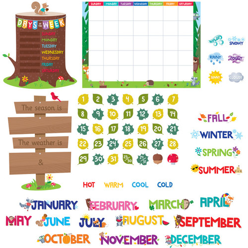 Creative Woodland Friends Calendar Bulletin Board Set CTP8006