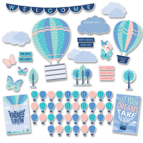 Creative Calm & Cool Soaring High Bulletin Board Set, 57 Pieces CTP8596