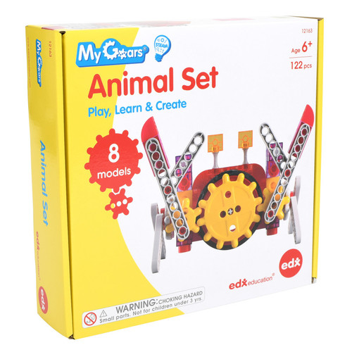 Edxeducation My Gears - Animal Set - 122-Piece Model Set CTU12163