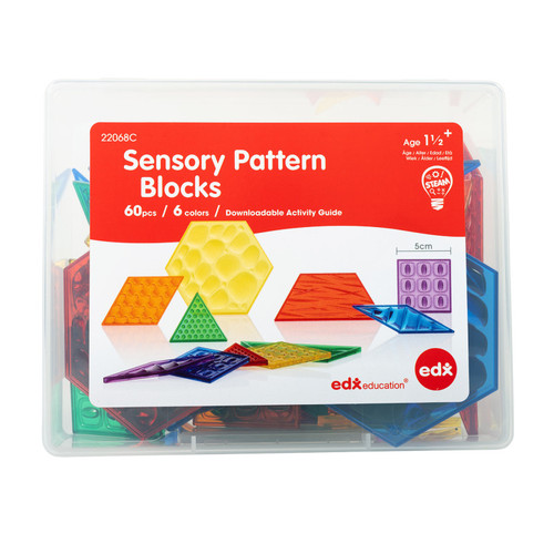 Edxeducation Translucent Sensory Pattern Blocks CTU22068