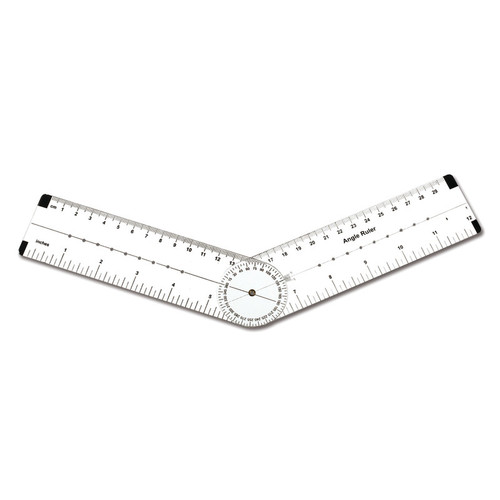 Learning Angle Measurement Ruler - Measure Angles To 360 Degrees And Lines To 12" CTU7752