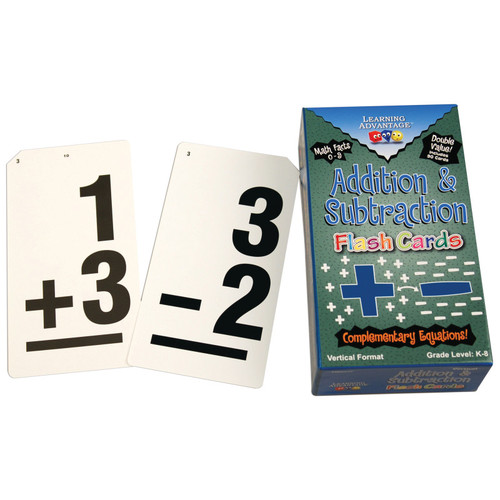 Learning Double-Value Vertical Flash Cards - Addition & Subtraction Set - Set Of 81 CTU8662